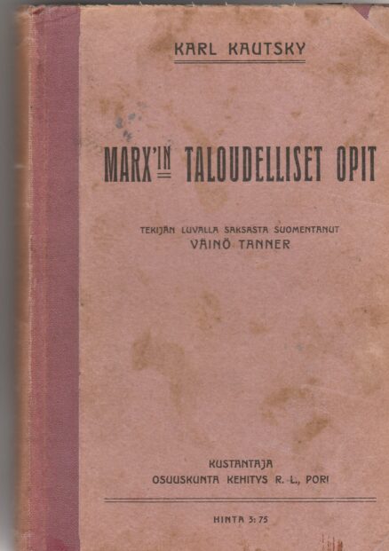 Marxin taloudelliset opit