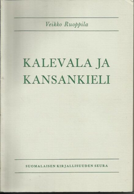 Kalevala ja kansankieli