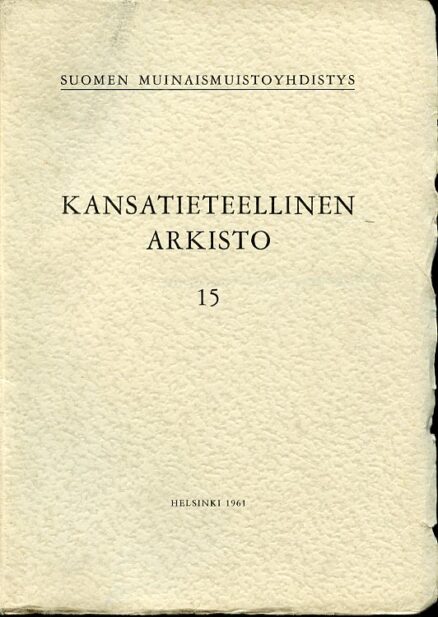 Kansatieteellinen arkisto 15:1-2