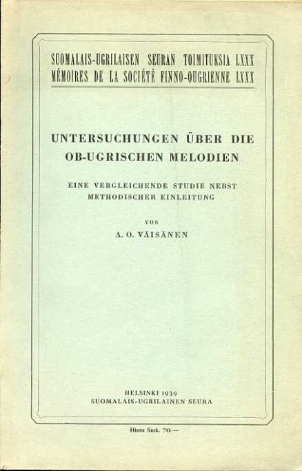 Untersuchungen über die Ob-ugrischen Melodien