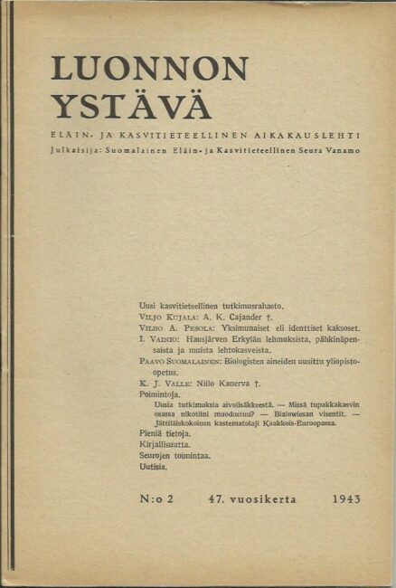 Luonnon ystävä 2/1943