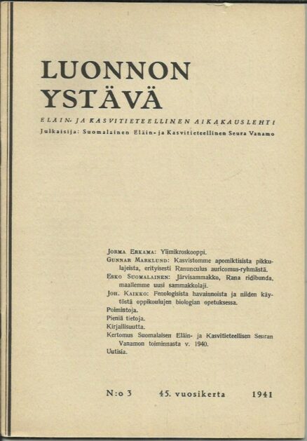 Luonnon ystävä 3/1941