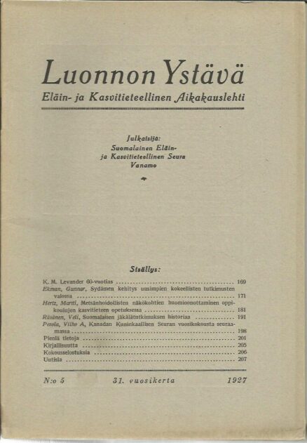 Luonnon ystävä 5/1927