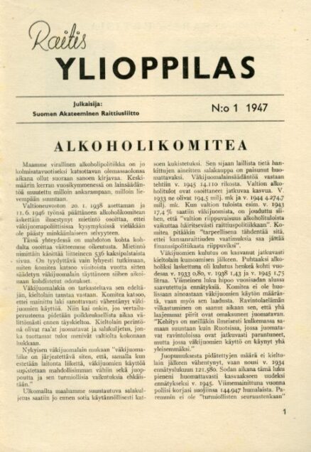 Raitis ylioppilas 1/1947