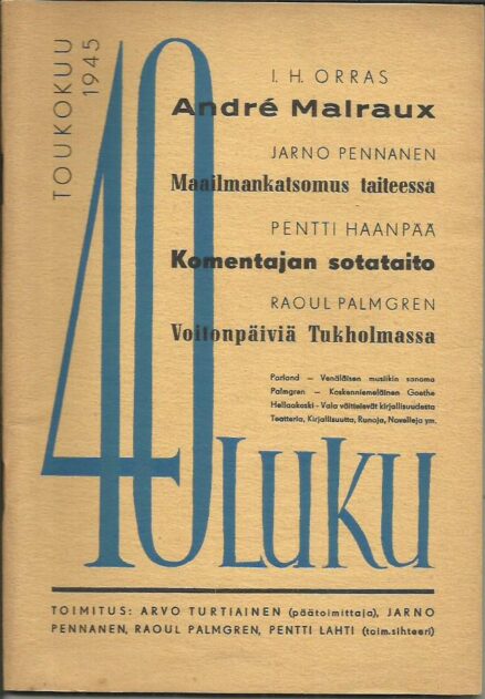 40-luku, toukokuu 1945