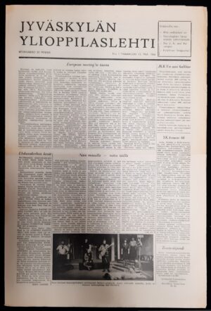 Jyväskylän ylioppilaslehti vuosikerta 1966 vajaa