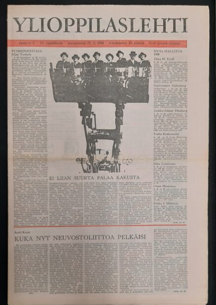 Ylioppilaslehti vuosikerta 1968 vajaa