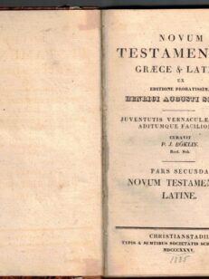 Novum Testamentum Graece et Latine