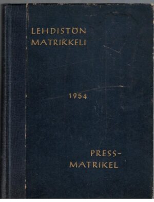 Lehdistön matrikkeli 1954 Pressmatrikel
