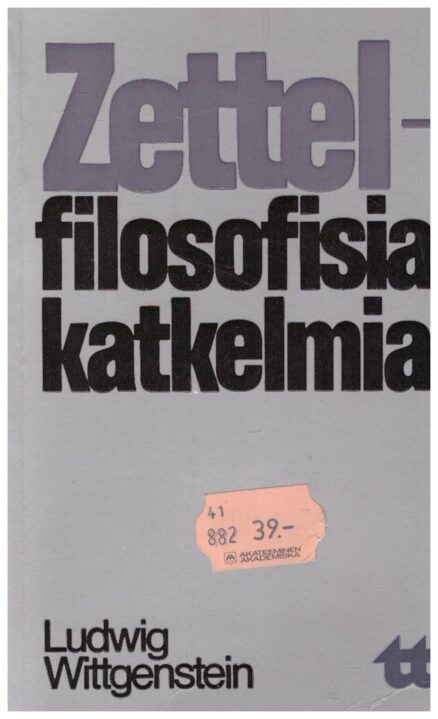 Zettel-filosofisia katkelmia (Taskutieto 140)