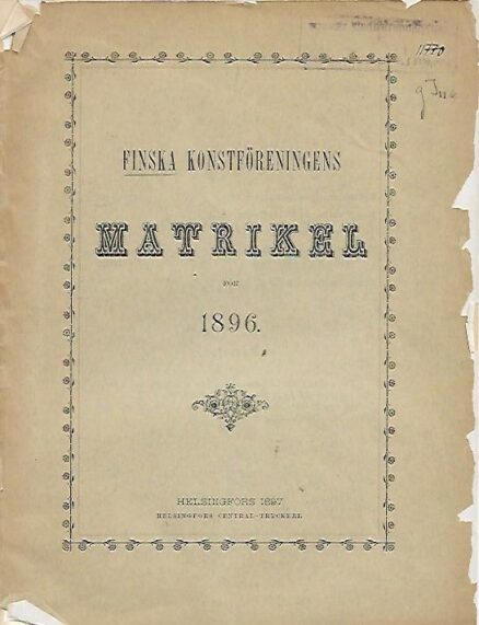 Finska konstföreningens matrikel för 1896