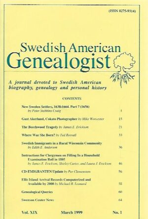 Swedis American Genealogist 1/1999