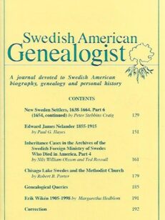 Swedis American Genealogist 3/1998