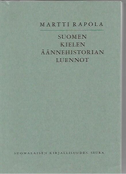 Suomen kielen äännehistorian luennot