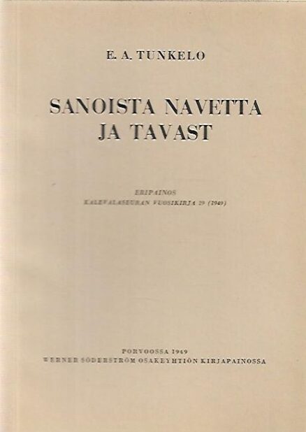 Sanoista navetta ja tavast