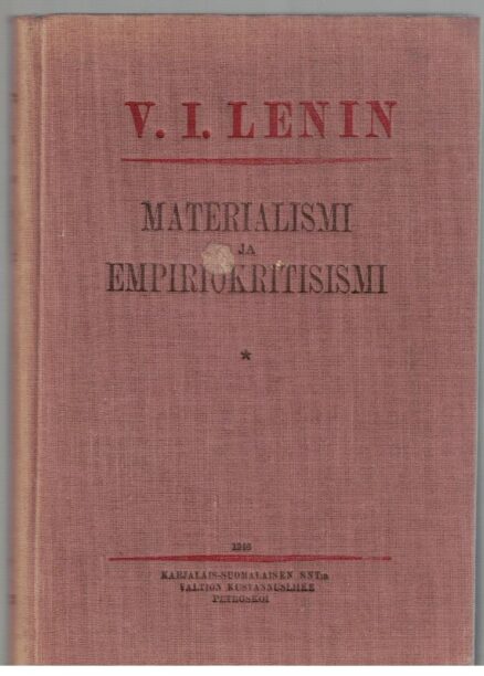 Materialismi ja empiriokritisismi