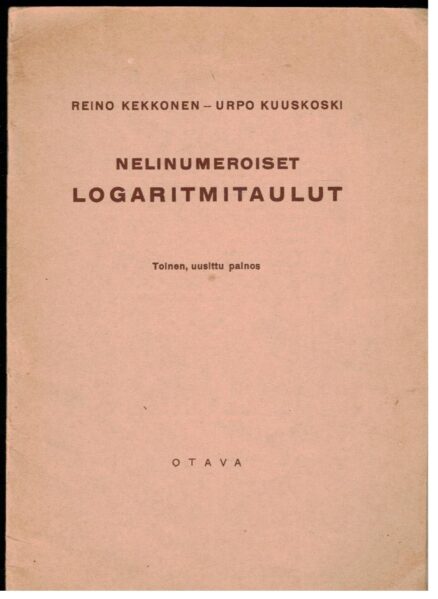 Nelinumeroiset logaritmitaulut