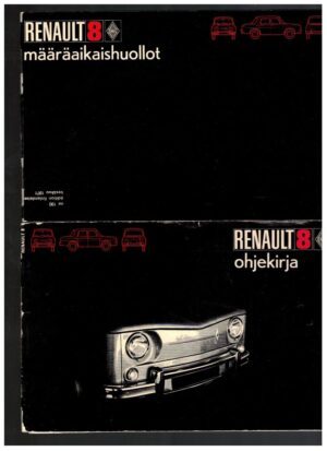 Renault 8 ohjekirja/huoltokirja
