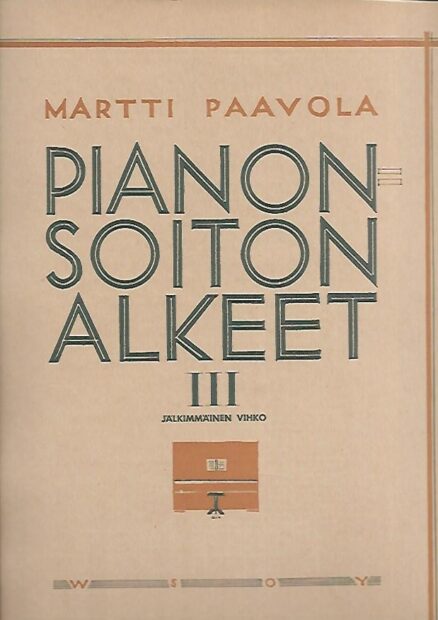 Pianonsoiton alkeet III - Jälkimmäinen vihko