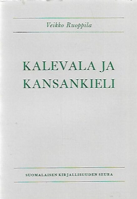 Kalevala ja kansankieli