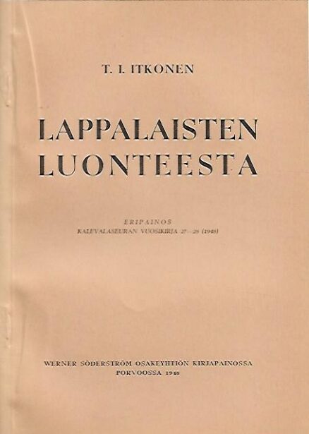 Lappalaisten luonteesta