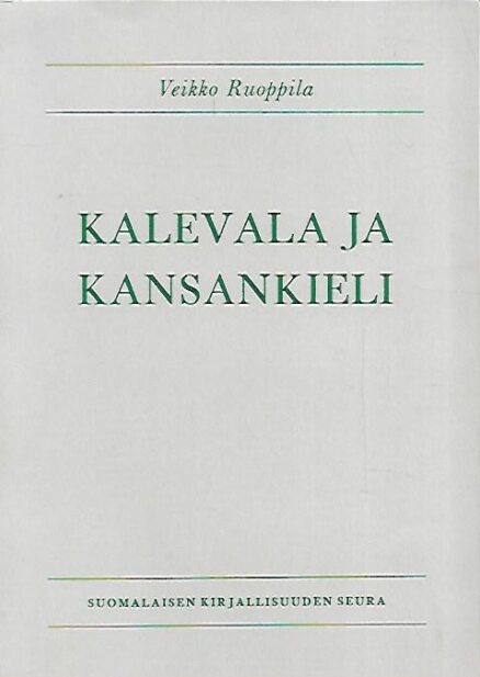 Kalevala ja kansankieli