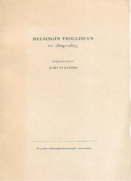 Helsingin teollisuus vv. 1809-1875