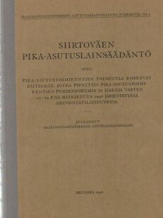 Siirtoväen pika-asutuslainsäädäntö