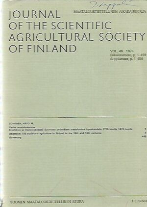 Journal of the Scientific Agricultural Society of Finland