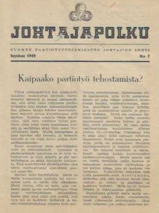 Johtajapolku N;o 7/1949