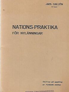 Nations-praktika för nylänningar