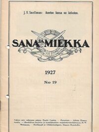 Sana ja Miekka 19/1927