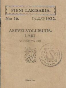 Pieni lakisarja 16/1922