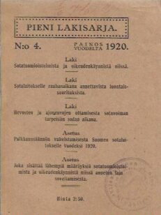 Pieni lakisarja 4/1920