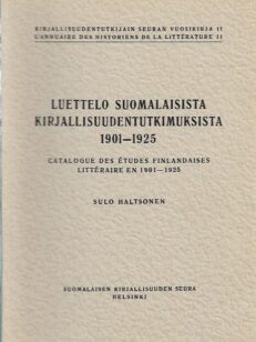 Luettelo suomalaisista kirjalisuudentutkimuksista 1901-1925