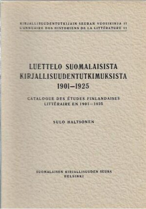 Luettelo suomalaisista kirjalisuudentutkimuksista 1901-1925