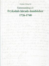 Fryksdals härads domböcker 1726-1740