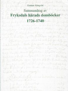 Fryksdals härads domböcker 1726-1740