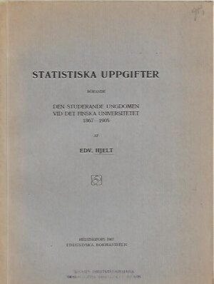 Statistiska uppgifter rörande den studerande ungdomen vid det finska universitetet 1867-1905