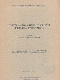 Omistajannimiä Turun Yliopiston kirjaston kokoelmissa