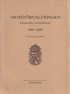 Arméförvaltningen 1866-1930