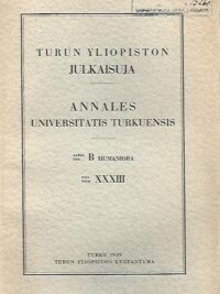 Turun yliopiston julkaisuja (sarja B, osa XXXIII)