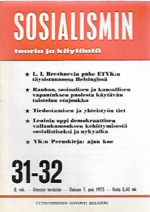 Sosialismin teoria ja käytäntö 1975-31-32