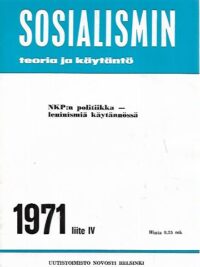 Sosialismin teoria ja käytäntö 1971 liite IV