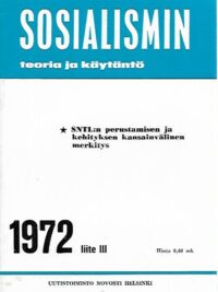Sosialismin teoria ja käytäntö 1972 liite III