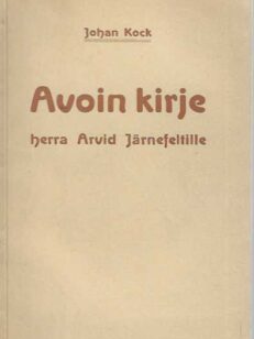 Avoin kirje herra Arvid Järnefeltille