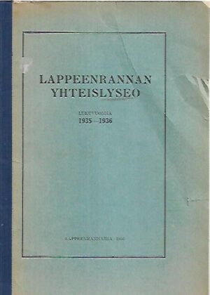Lappeenrannan yhteislyseo kertomus lukuvuodesta 1935-1936