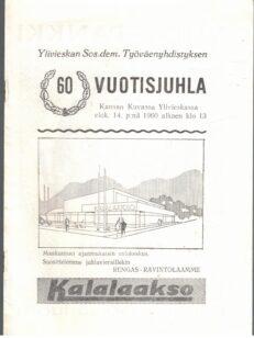 Ylivieskan Sos.dem. Työväenyhdistyksen 60 vuotisjuhla