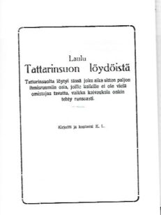 Laulu Tattarisuon löydöistä