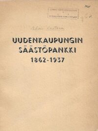 Uudenkaupungin Säästöpankki 1862-1937